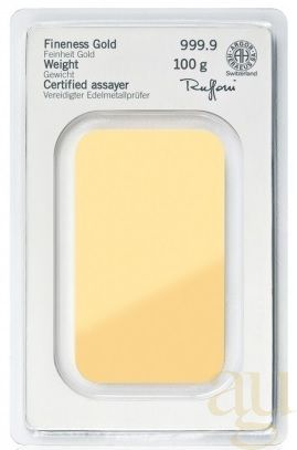 100 Gramm Goldbarren Heraeus