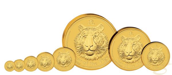 1/20 Unze Goldmünze Australien Lunar II Tiger 2010