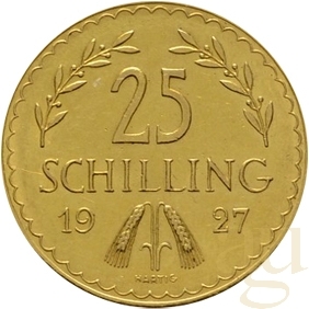 25 Schilling Goldmünze Republik Österreich