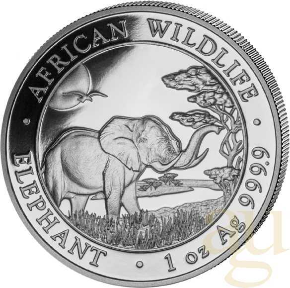 1 Unze Silbermünze Somalia Elefant 2019
