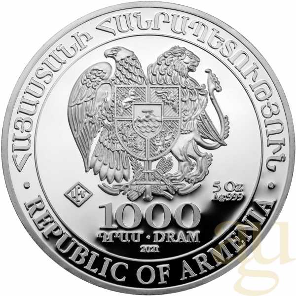 5 Unzen Silbermünze Armenien Arche Noah 2021
