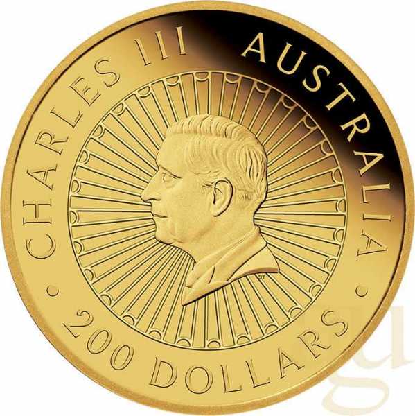 2 Unzen Goldmünze Australien Great Southern Land Mother of Pearl 2024 - polierte Platte