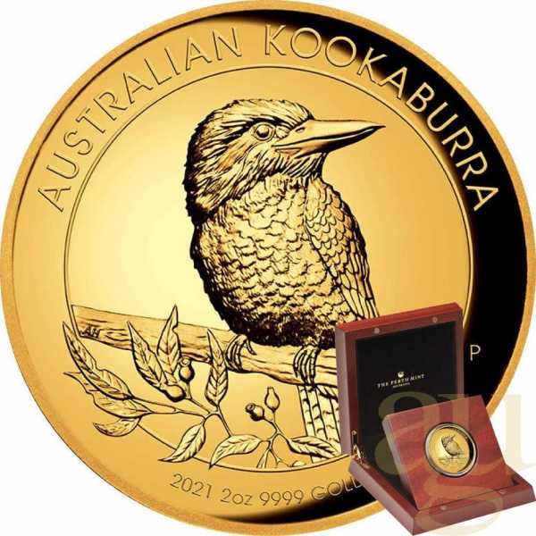 2 Unzen Goldmünze Australien Kookaburra 2021 High Relief