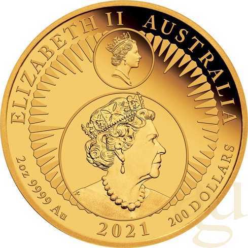 2 Unzen Goldmünze Australien Nugget/Känguru 35th Anniversary 2021 proof
