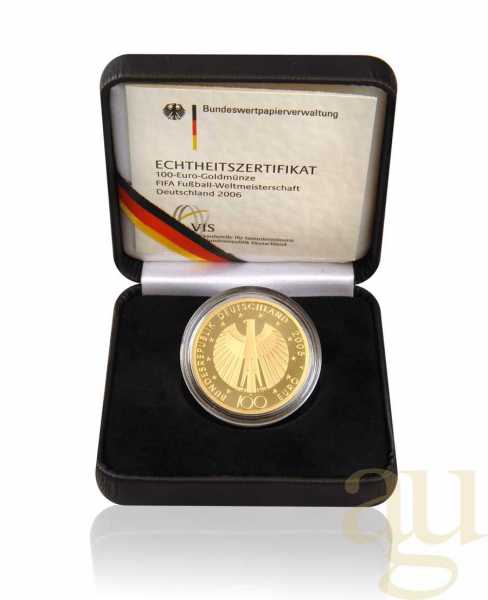 1/2 Unze Goldmünze - 100 Euro 2005 Fußball WM 2006 (F)