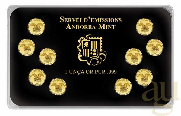 10 x 1/10 Unze Goldmünze Andorra Eagle