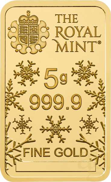 5 Gramm Goldbarren The Royal Mint - Christmas