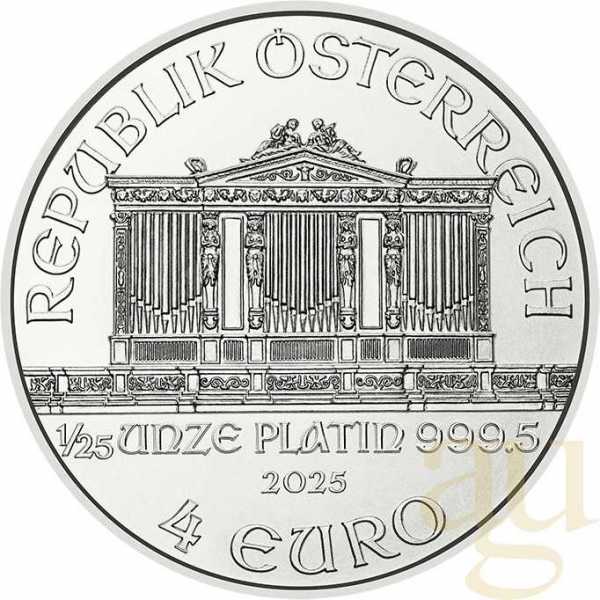 1/25 Unze Platinmünze Wiener Philharmoniker 2025