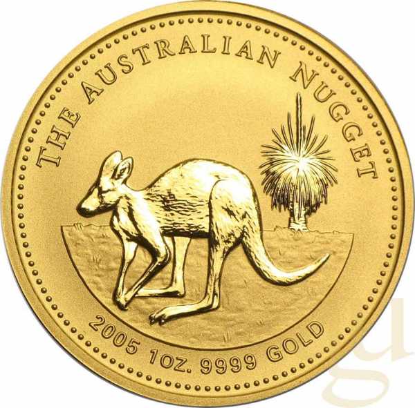 1 Unze Goldmünze Australien Känguru 2005