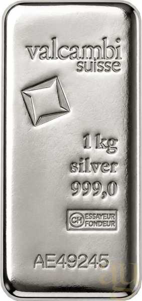 1 Kilogramm Silberbarren Valcambi