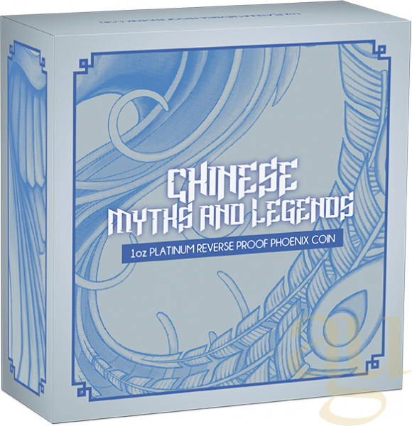 1 Unze Platinmünze Australien Chinese Myths and Legends Phönix 2023 - Reverse polierte Platte