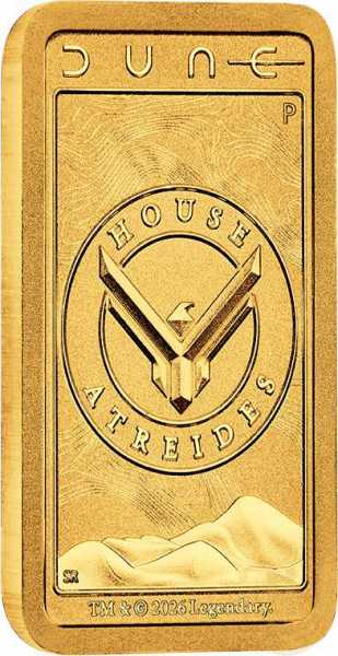 1 Gramm Goldbarren Perth Mint - Dune - Haus Atreides