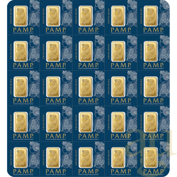 25 x 1 Gramm Goldbarren Multigram PAMP Fortuna