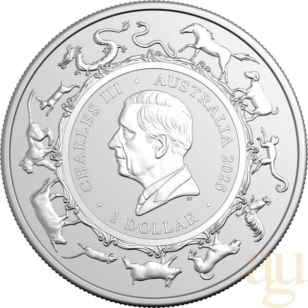 1 Unze Silbermünze Australien RAM Lunar Schlange 2025
