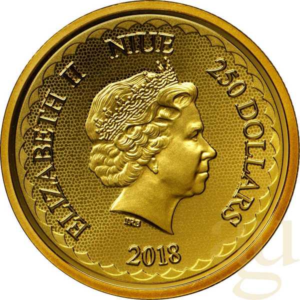 1 Unze Goldmünze Niue Double Dragon 2018