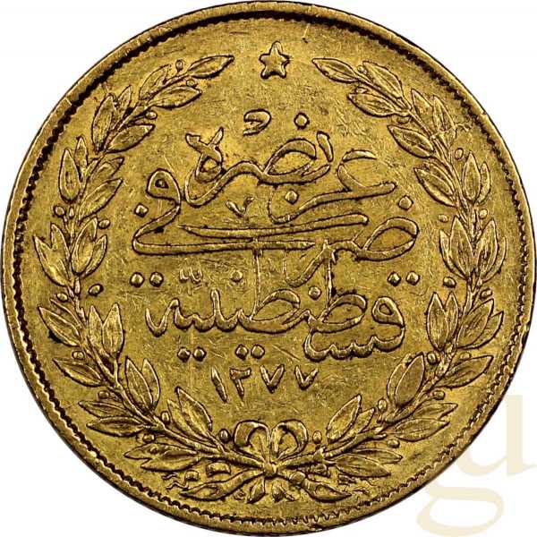 100 Kurush Goldmünze Türkei Osmanisches Reich
