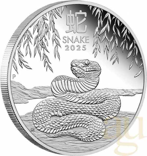 Silbermünze Australien Lunar III Schlange 2025 - polierte Platte - Three Coin Set
