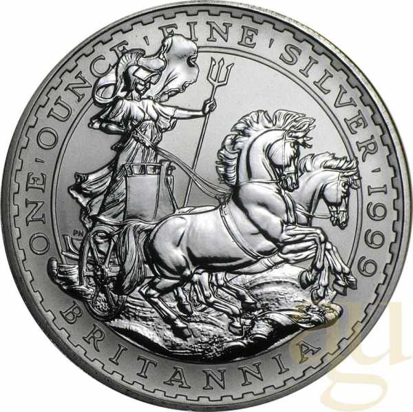 1 Unze Silbermünze Britannia 1999