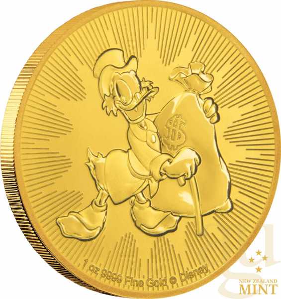 1 Unze Goldmünze Niue Dagobert Duck 2018