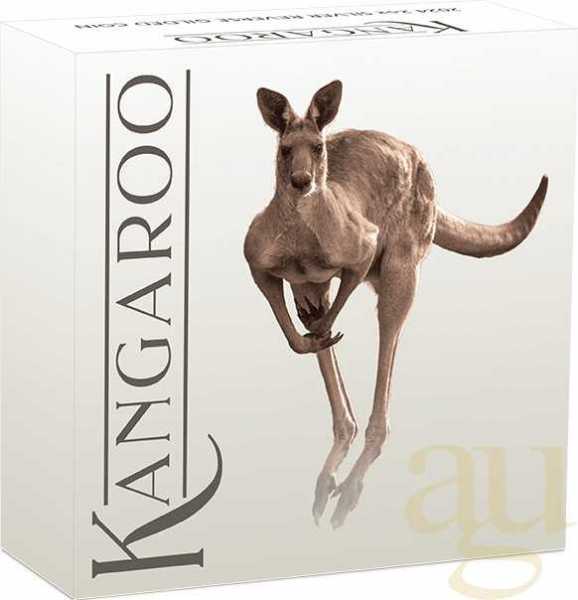 2 Unzen Silbermünze Australien Känguru 2024 teilvergoldet