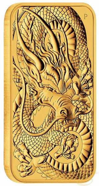 1 Unze Goldmünze Perth Mint - Rectangular Dragon 2021