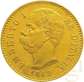 20 Lire Italien Goldmünze Umberto