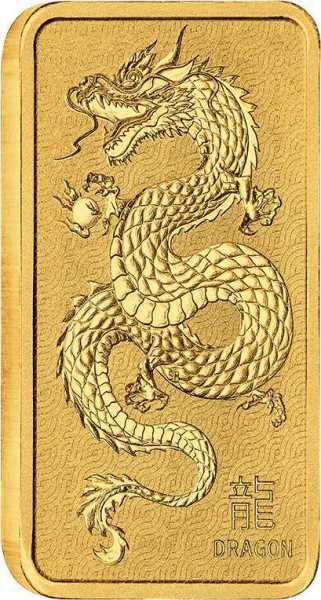 31,1 Gramm Goldbarren Perth Mint - Lunar Drache