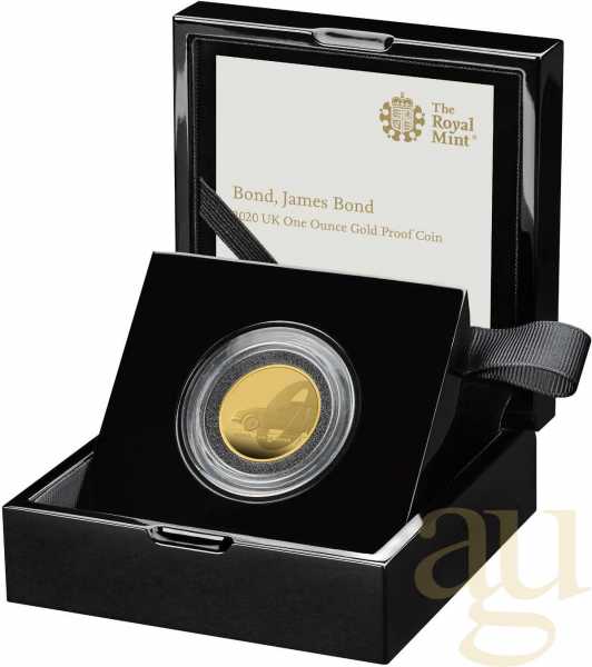 1 Unze Goldmünze Großbritannien James Bond 007 DB5 - 2020 polierte Platte