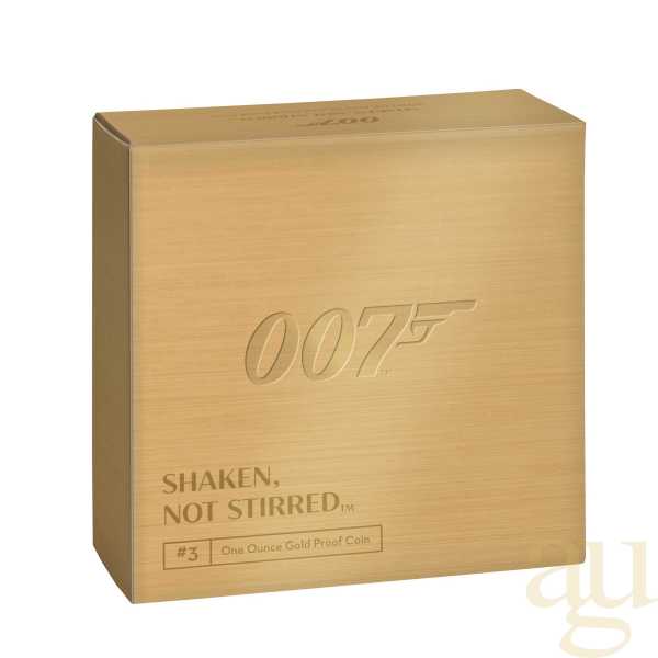 1 Unze Goldmünze Großbritannien James Bond 007 Shaken Not Stirred - 2020 polierte Platte