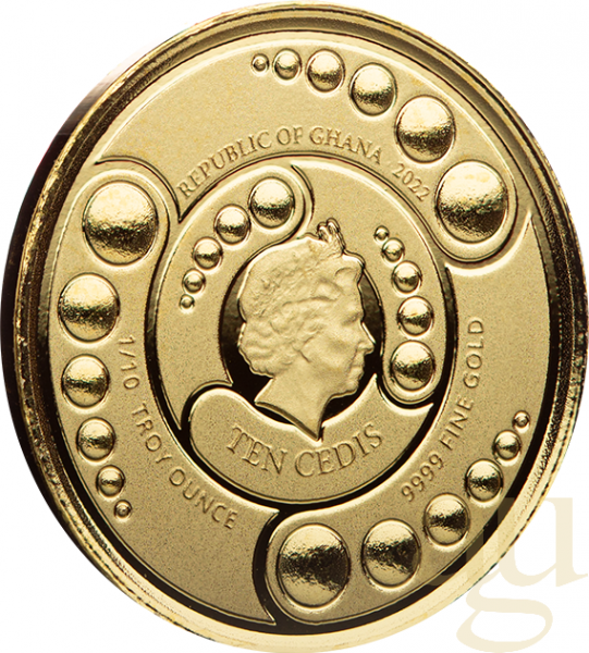 1/10 Unze Goldmünze Afrika Ghana Alien 2022