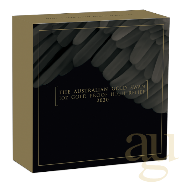 1 Unze Goldmünze Australien Schwan 2020 - High Relief - polierte Platte