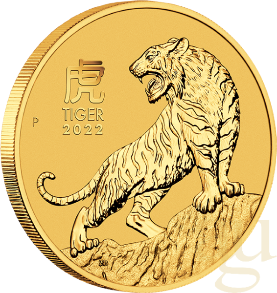 1/20 Unze Goldmünze Australien Lunar III Tiger 2022
