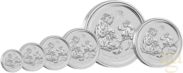 10 Unzen Silbermünze Australien Lunar II Affe 2016
