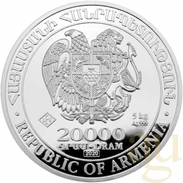5 Kilogramm Silbermünze Armenien Arche Noah 2020