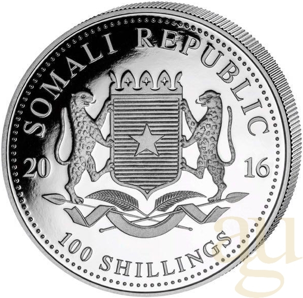1 Unze Silbermünze Somalia Elefant 2016