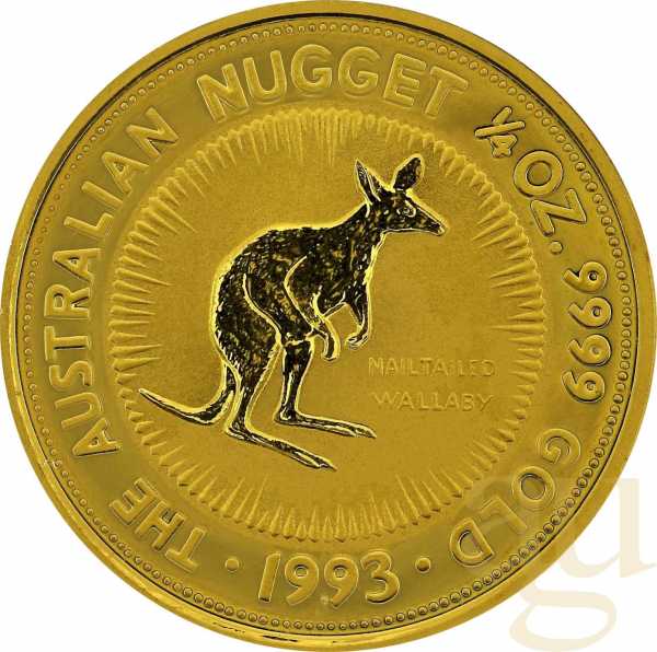 1/4 Unze Goldmünze Australien Känguru 1993