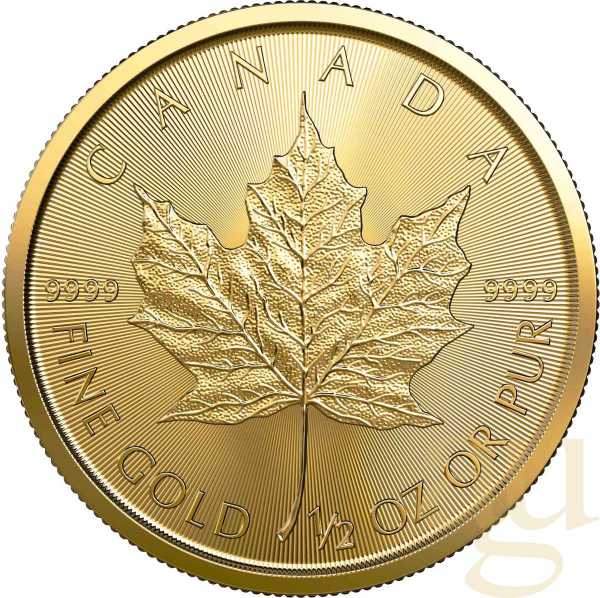1/2 Unze Goldmünze Maple Leaf 2022