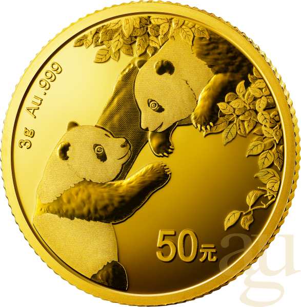 3 Gramm Goldmünze China Panda 2023