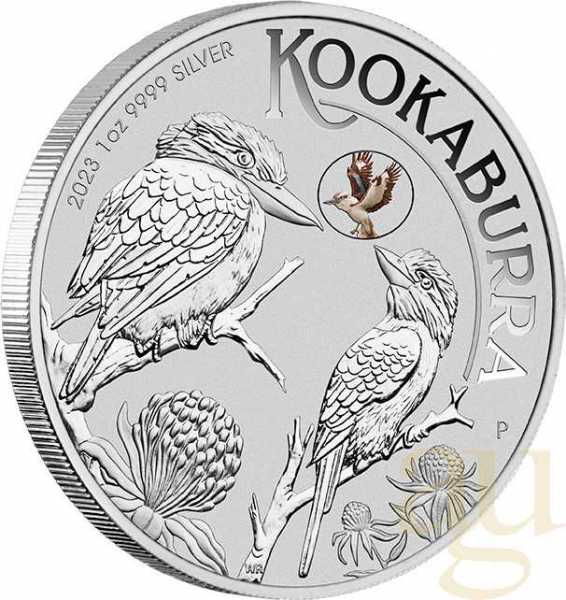 1 Unze Silbermünze Australien Kookaburra 2023 - Kookaburra Privy Mark