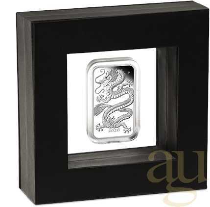1 Unze Silbermünze Perth Mint Rectangular Dragon 2026 - polierte Platte
