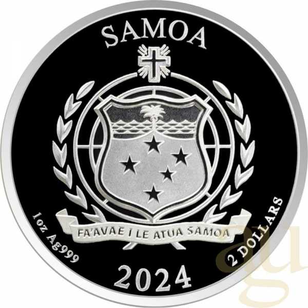 1 Unze Silbermünze Samoa Golden Eagle 2024