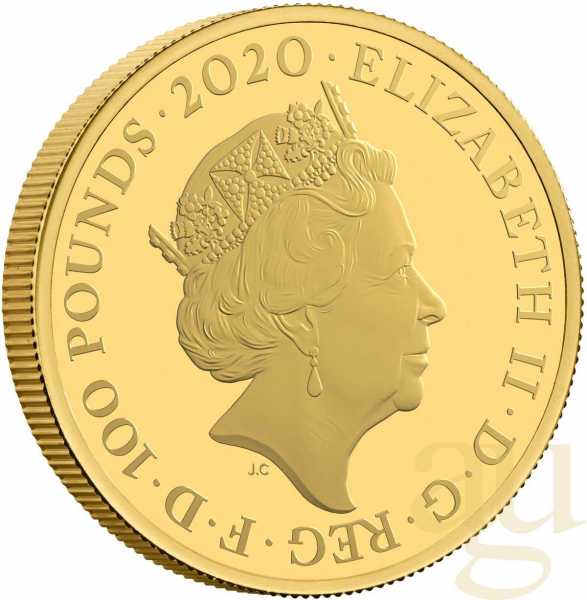 1 Unze Goldmünze Großbritannien James Bond 007 DB5 - 2020 polierte Platte