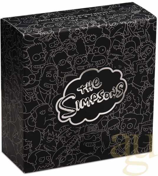 1 Unze Silbermünze Tuvalu The Simpsons - Itchy & Scratchy 2021 coloriert