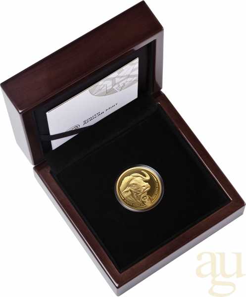 1/4 Unze Goldmünze Südafrika Big Five Büffel 2023 proof