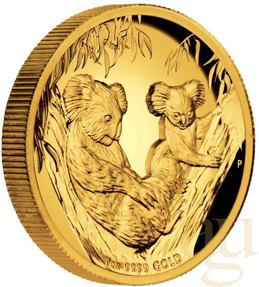 1 Unze Goldmünze Australien Koala 2011 proof / high Relief Prägung