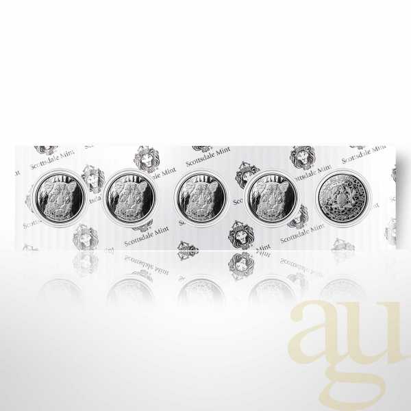 1 Unze Silbermünze Afrika Ghana Leopard 2023