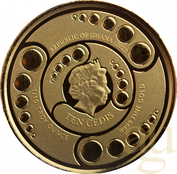 1/10 Unze Goldmünze Afrika Ghana Alien 2022