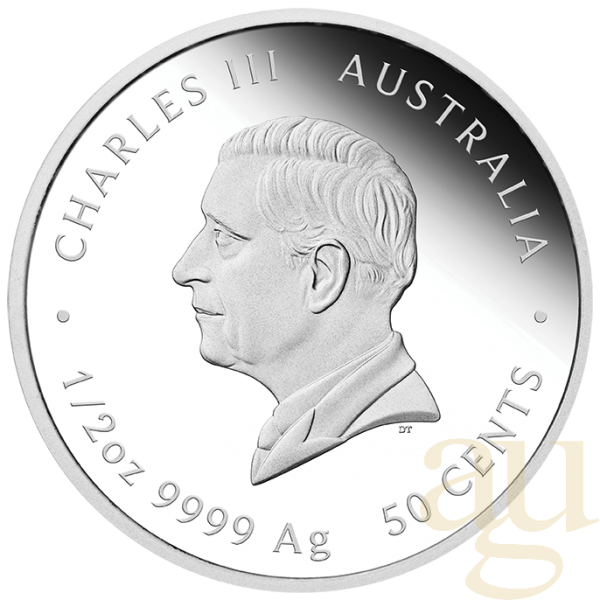 1/2 Unze Silbermünze Australien Lunar III Schlange 2025 - polierte Platte