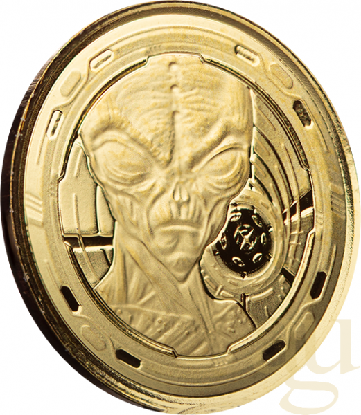 1/10 Unze Goldmünze Afrika Ghana Alien 2022