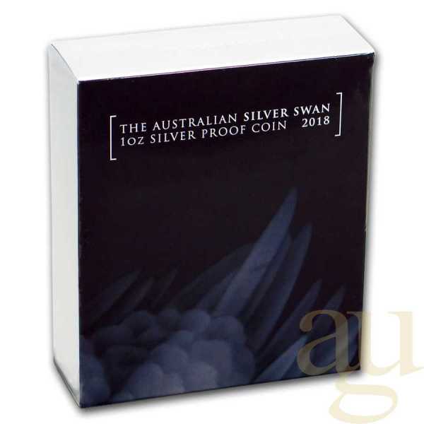 1 Unze Silbermünze Australien Schwan 2018 - polierte Platte